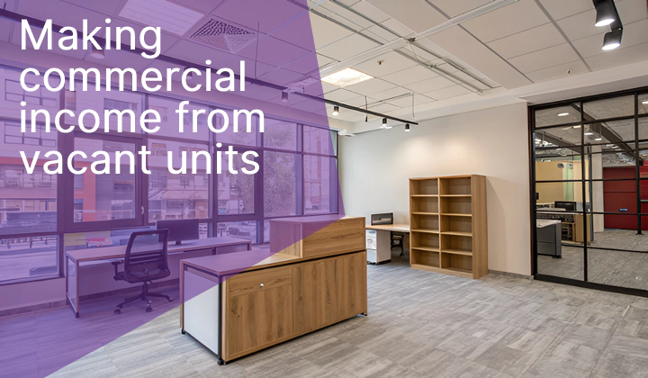 commercial income from vacant units